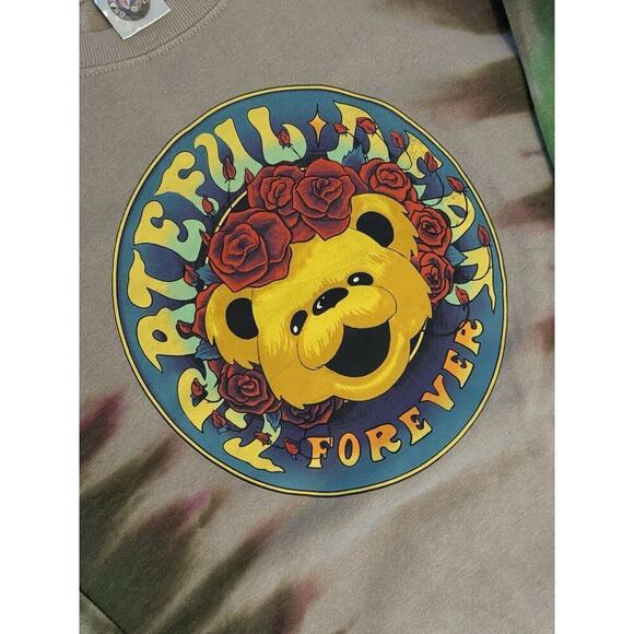 Grateful Dead Forever Graphic Retro Band Sweatshirt Bear Tie Dye Unisex XS - Picture 3 of 5